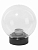 Светильник НТУ 03- 60-161 шар d=160 мм IP54 (прозрачный ПММА, основание плоское ПК, Е27) TDM