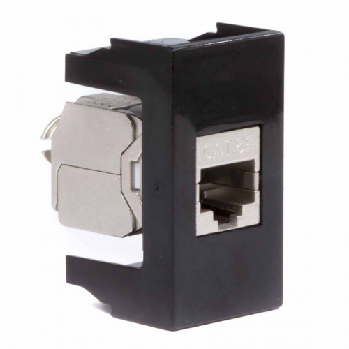 Розетка компьютерная 1-м 1мод. Viva RJ45 кат.5E экранир. черн. DKC 45248 фото 2
