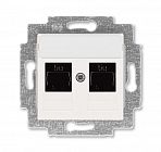 Розетка информационная RJ45 2-м Levit CAT.5e жемчуж. ABB 2CHH295118A6068