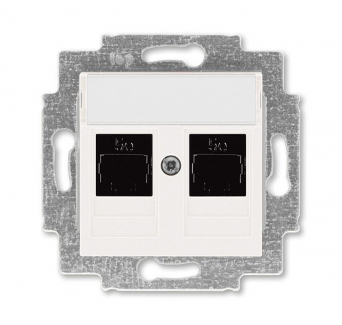 Розетка информационная RJ45 2-м Levit CAT.5e жемчуж. ABB 2CHH295118A6068