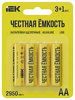 Элемент питания алкалиновый LR6/AA ПРОМО (блист.4шт) IEK ABT-LR06-OP-L04A