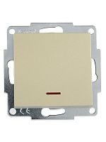 Выключатель 1-кл. 1п СП Vesna 10А IP20 с индикацией механизм титан LEZARD 742-3788-111