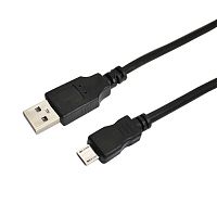 Шнур micro USB (male) - USB-A (male) 3м черн. (уп.10шт) Rexant 18-1166-2