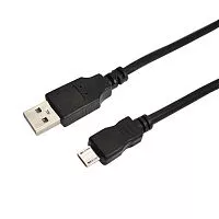 Шнур micro USB (male) - USB-A (male) 3м черн. (уп.10шт) Rexant 18-1166-2