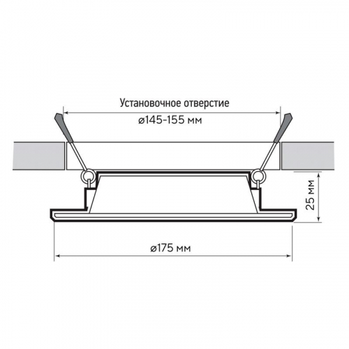 Светильник светодиодный PLED DL6 WH Downlight 15Вт 4000К IP40 ДВО встраив. Pro JazzWay 5036345 фото 5