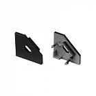Заглушка SL-KANT-H18 FLAT BLACK с отверстием пластик (комплект) Arlight 049432