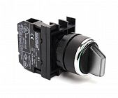 Переключатель 0-1 с фиксацией бел. (1НО) EMAS B100SL20B