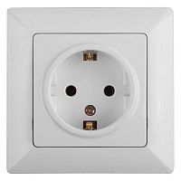 Розетка 1-м СП Solo 4-202-01 16А 250В IP20 2P+E Schuko с заземл. бел. Intro Б0053649