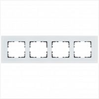 Рамка 4-м G-Glass стекло бел. White Glass Jasmart G1004GW