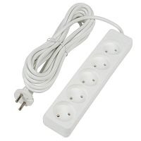 Удлинитель 5х5м без заземл. 10А Ultra S-CU5-5 WHITE бел. Uniel UL-00009991