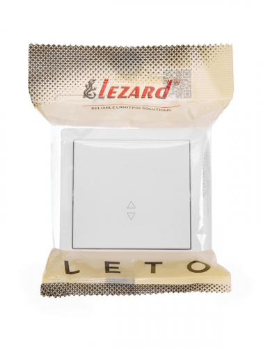 Выключатель проходной 1-кл. ОП LETO бел. LEZARD 752-0200-105 фото 2