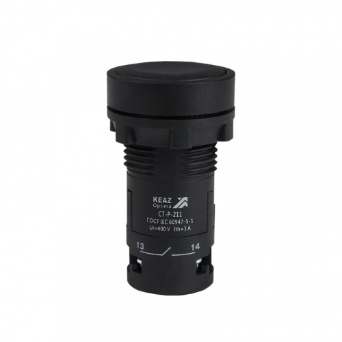 Кнопка OptiSignal Compact D22 С7-P-211 черн. 1НО+1НЗ XB7NA25 КЭАЗ 362043