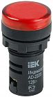 Лампа светосигнальная AD22DS d22мм 12В AC/DC красн. KARAT IEK BLS10-ADDS-012-K04
