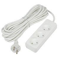 Удлинитель 3х10м без заземл. 10А Ultra S-CU3-10 WHITE бел. Uniel UL-00009980