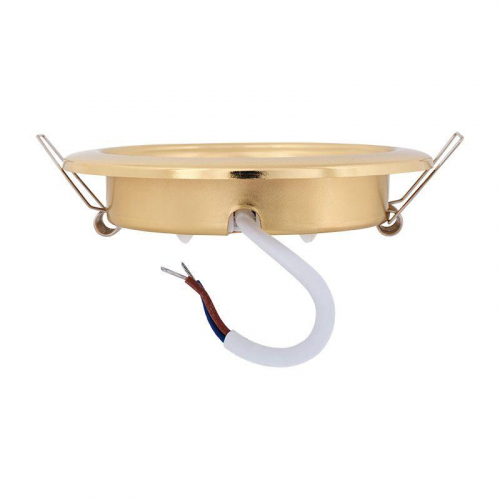 Светильник металлический для лампы GX53 цвет глянцевый золотой Rexant 608-003 фото 3