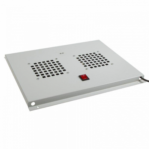 Модуль вентиляторный потолочный с 2-мя вентиляторами без термостата для шкафов Standart с глубиной 600мм Rexant 04-2600 фото 4