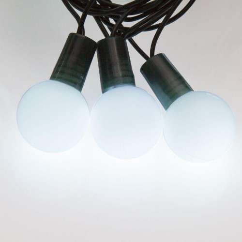 Гирлянда светодиодная "Шарики" 5м d25мм 25LED бел. 3.6Вт IP20 без контроллера провод ПВХ темн. зел. Neon-Night 303-555 фото 7