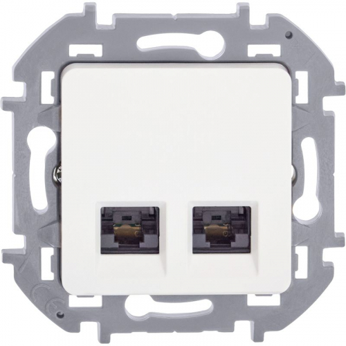 Розетка компьютерная 2-м Inspiria RJ45 кат.5E UTP бел. IEK 673835 фото 5