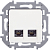 Розетка компьютерная 2-м Inspiria RJ45 кат.5E UTP бел. IEK 673835