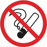 Табличка ПВХ информационный знак &quot;Курить запрещено&quot; 200х200мм Rexant 56-0035-2
