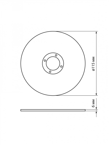 Круг шлифовальный, зачистной по металлу, 115х6х22,2 мм, тип 42, A24RBF, серия "Рубин", TDM фото 4