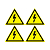 Наклейка знак электробезопасности &quot;Опасность поражения электротоком&quot; 130х130х130мм Rexant (уп.5шт) 56-0006-3