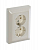 Розетка 2-м СП Basic 16А IP20 250В Schuko сл. кость ABB 2CKA002014A1463