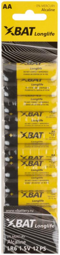 Батарейка щелочная 1.5В тип АА (уп.12шт) ХВАТ LR6-12B фото 3