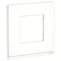 Рамка 1-м Unica Pure горизонт. матов. стекло/бел. SchE NU600289