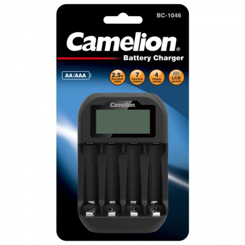 Устройство зарядное BC-1046 быстрое с индикацией 4хАА ААА Camelion 15040 фото 2