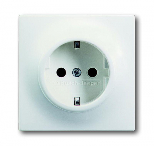 Розетка 1-м СП Impuls 16А IP20 250В Schuko бел. бархат ABB 2CKA002011A3891
