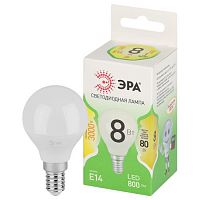 Лампа светодиодная GREEN LINE P45-8W-830-E14 GL 8Вт шар 3000К свет тепл. E14 Эра Б0067007