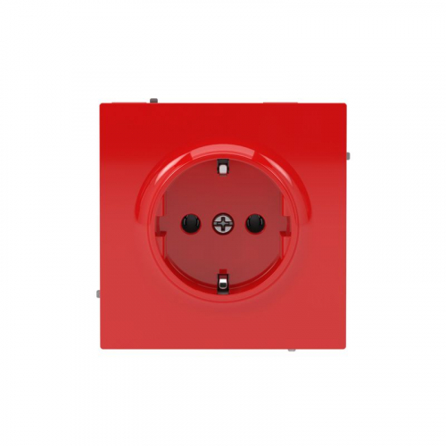 Розетка силовая KANT 2P+E без шторки красн. сатин DKC 7001033