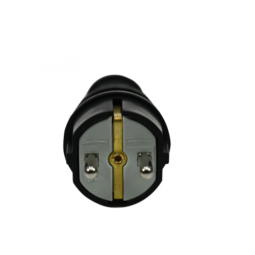 Вилка прямая MultiSet 16А 250В IP44 с заземл. каучук черн. SE MST4001BK фото 4