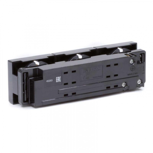 Розетка 3-м Viva 16А IP20 черн. DKC 45203 фото 4