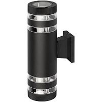 Светильник "Адрия" GBW-102-BL-0300 max 30Вт 2хE27 IP54 230В 300х150х90 уличный настен. вверх/вниз черн. Эра Б0069596