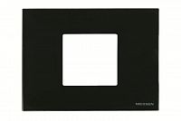 Рамка итальянского стандарта 3M 2-мод. базовая Zenit стекло черн. ABB 2CLA247200N3101
