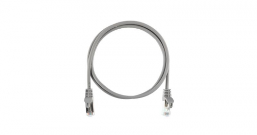 Шнур коммутационный кат.5E (класс D) F/UTP 4 пары 26 AWG (7х150мм) 100МГц 2хRJ45 (8P8C) T568B заливной с защитой защелки мж BC чистая медь LSZH нг(А)-HFLTx сер. 2м NIKOMAX NMC-PC4SD55B-ES-020-C-GY