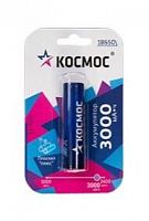 Аккумулятор Li-ion 18650 3000мА.ч без защиты с выводами под пайку (уп.4шт) КОСМОС KOC18650Li30PAS4