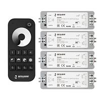 Диммер SMART-SET-PWM-101-72-DIM-PD-SUF 5-36В 1х8А x4 ПДУ 13кн 2.4G IP20 пластик черн. INTELLIGENT ARLIGHT 036201