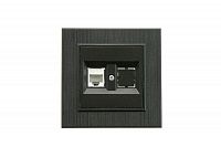 Розетка компьютерная CAT 5+гнездо Karea LINE STAR чер. Makel 86054035