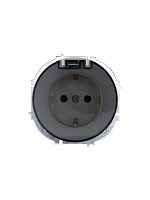 Розетка 1-м СП OSEN IP44 с заземл. с крышкой ПБТ механизм сл. кость LEZARD 743-9088-123BIPCH