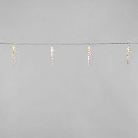 Гирлянда светодиодная "Сосульки" 1.5м 10LED тепл. бел. 0.1Вт IP20 провод ПВХ прозр. элементы питания 2хAA (не в компл.) Neon-Night 303-093