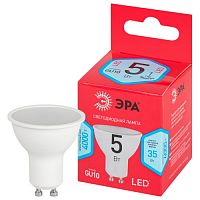 Лампа светодиодная RED LINE LED MR16-5W-840-GU10 R 5Вт MR16 софит 4000К нейтр. бел. GU10 Эра Б0050689