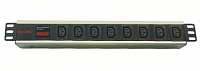 Блок розеток 8-м 10А IEC 60320 C13 для 19дюйм шкафов амперметр DKC R519IEC8AMC14