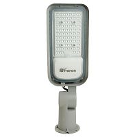 Светильник светодиодный SP3060 50Вт IP65 100-265В/50Гц уличный сер. FERON 48762