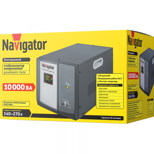 Стабилизатор напряжения 61 772 NVR-RF1-10000 Navigator 61772 фото 2
