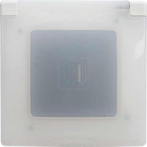 Рамка 1-м Etika IP44 с защ. крышкой бел. IEK 672550 фото 2