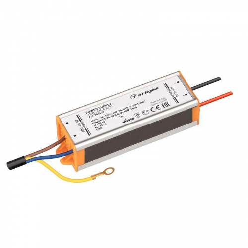 Блок питания ARPJ-SN-63300 (18Вт 34-63В 300мА) IP65 металл Arlight 045400