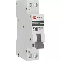 Выключатель автоматический дифференциального тока 1мод. C 25А 30мА тип А 6кА АВДТ-63М (электрон.) PROxima EKF D636EA25C30